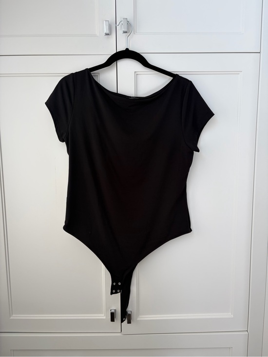 Dynamite Tops - Dynamite Black Short Sleeve Bodysuit